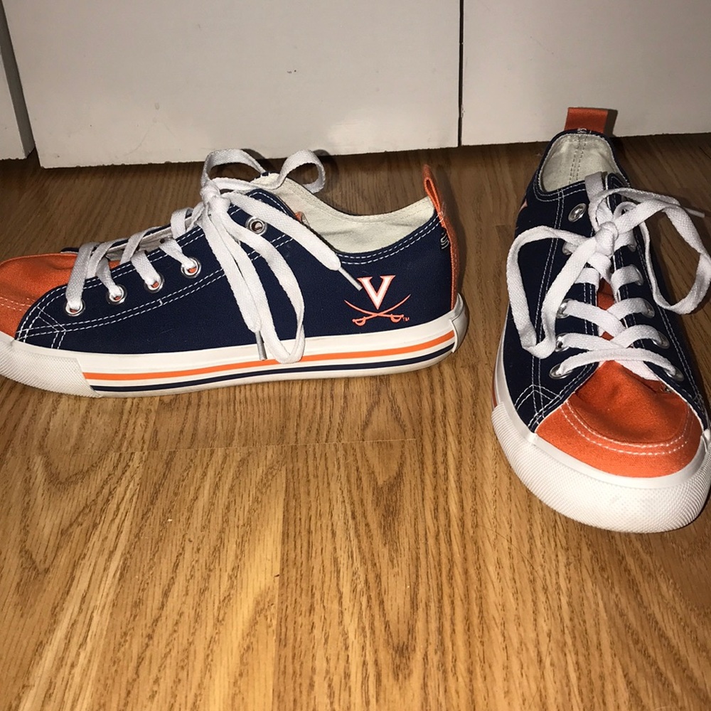 UVA orange and blue converse style sneakers